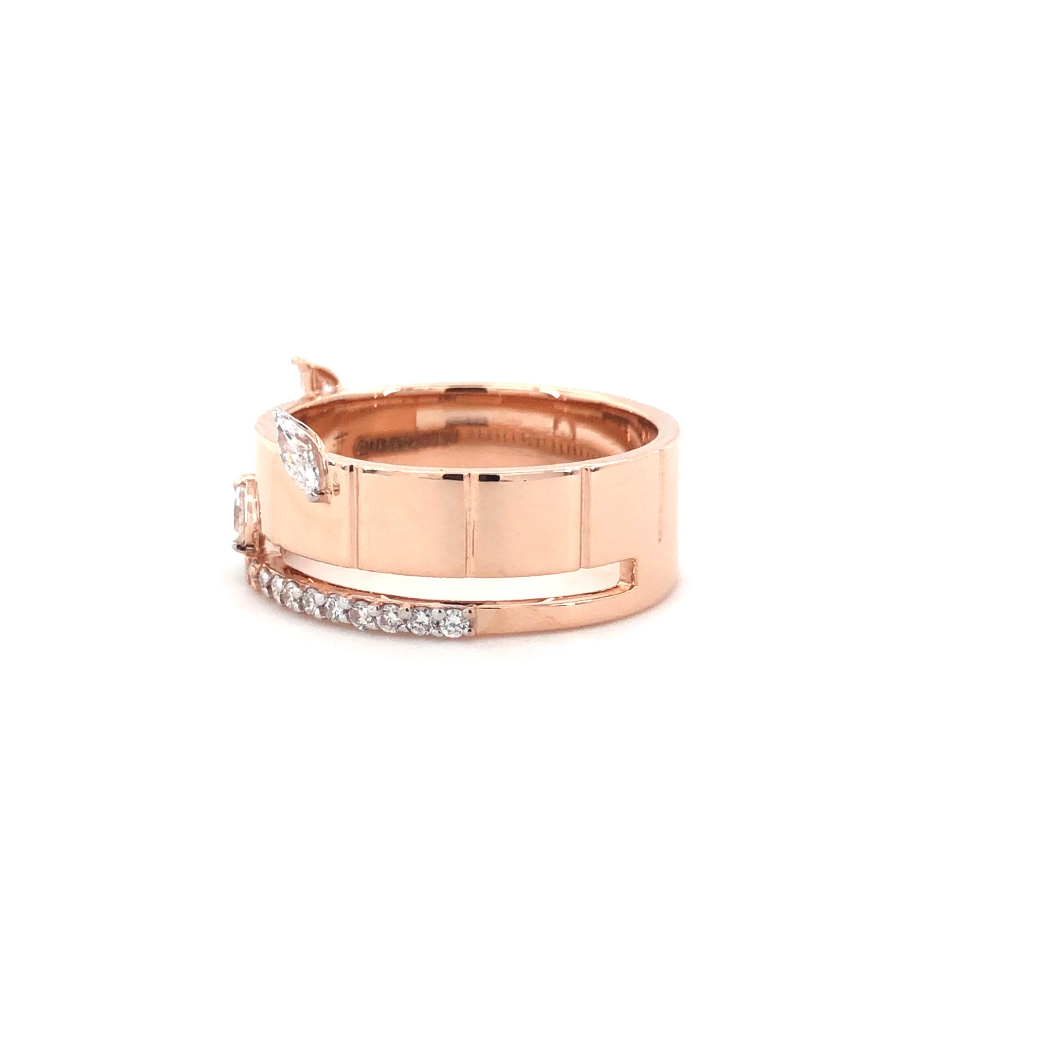 La Diamantes | Diamond Eternity Band with Marquise Accents